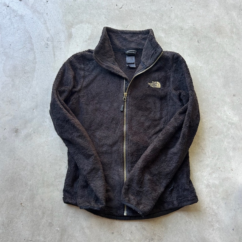 The North Face Osito Fleece Jacket Womens XS Brown Full Zip High Pile Soft